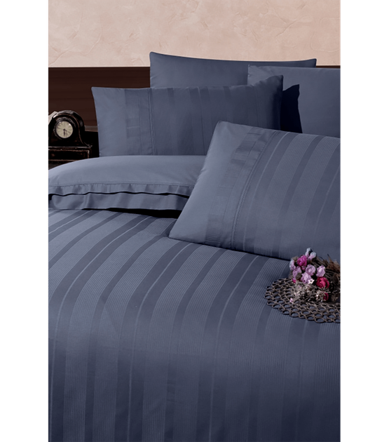 Комплект постельного белья Deluxe Ranforce Dark Series First Choice - First Choice - RDLX-201 Glosland Aura - Евро - Темно-синий - Фото 2 Комплект постельного белья Deluxe Ranforce Dark Series First Choice - First Choice - RDLX-201 Glosland Aura - Евро - Темно-синий - изображение 2