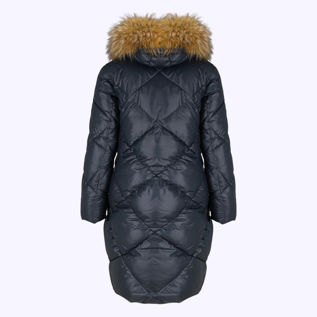 Пуховик зимовий довгий жіночий PERSO BLH220039FR XL Темно-синій (5905080200096) - зображення 8