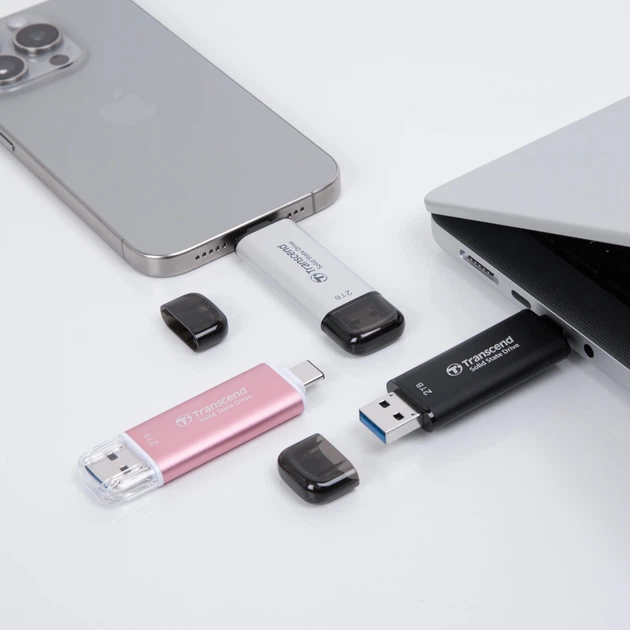 Dysk SSD Transcend ESD310P 512GB USB Type-A/USB Type-C 3D NAND (TS512GESD310P) External - obraz 4