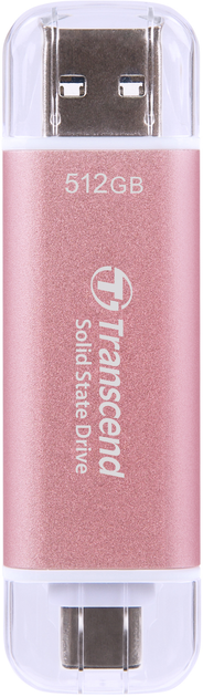 SSD диск Transcend ESD310P 512GB USB Type-A/USB Type-C 3D NAND (TS512GESD310P) External - зображення 1