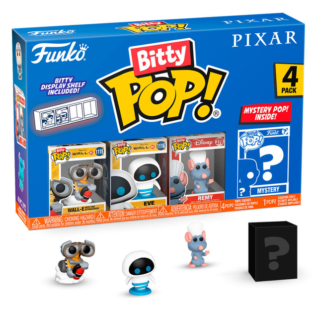 Zestaw figurek-niespodzianek Funko Bitty Pop Disney Pixar Wall-E 2.5 cm 4 szt (889698754699) - obraz 1