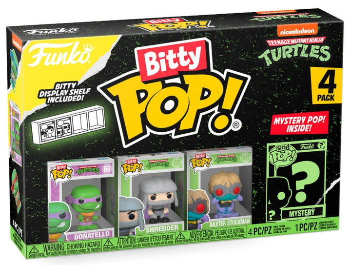 Zestaw figurek-niespodzianek Funko Bitty Pop Turtles Teenage Mutant Ninja Donatello 2.2 cm 4 szt (889698715089) - obraz 2