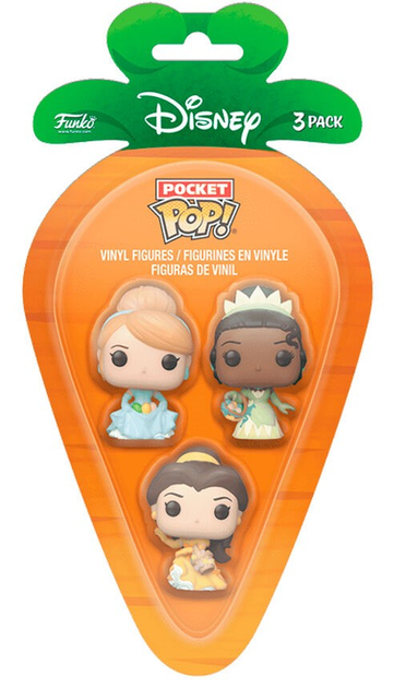 Набір фігурок Funko Pocket Pop Принцеси Діснея Попелюшка Тіана Белла 4 см 3 шт (889698764438) - зображення 1