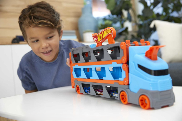 Ciężarówka Hot Wheels Transporter Super Wyścig (GVG37) - obraz 10