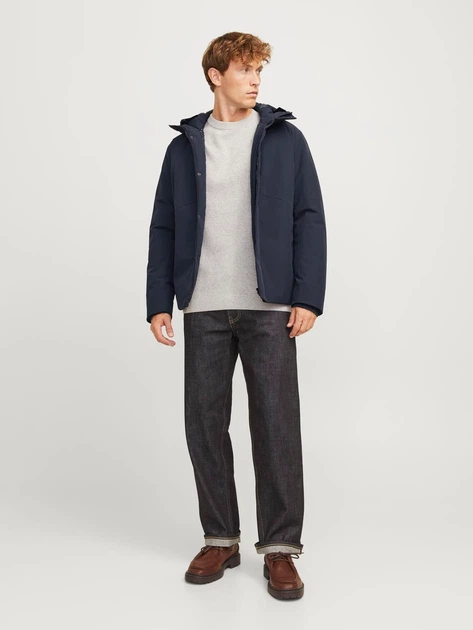 Куртка демисезонная с капюшоном мужская Jack & Jones 12258405-1716 S Темно-синяя (5715603177947) - изображение 3