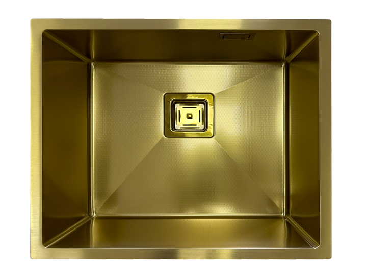 Кухонне миття з нержавіючої сталі Quadro 53 Celldecor Nano Gold - зображення 3
