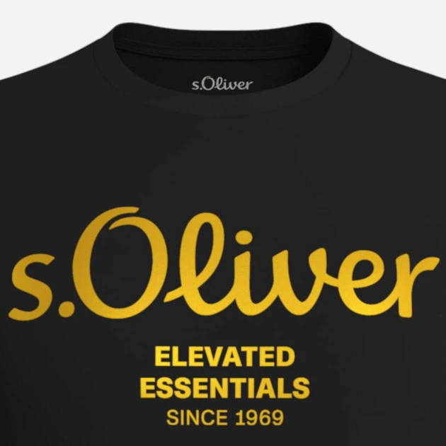 Koszulka męska bawełniana s.Oliver 10.3.16.12.130.2162236-99D2 4XL Czarna (4099976811648) - obraz 4