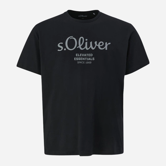 Футболка бавовняна довга чоловіча s.Oliver 10.3.16.12.130.2139910-99D1 5XL Чорна (4099973856819) - зображення 4