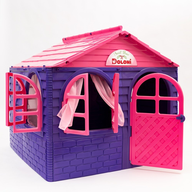 Детский игровой пластиковый домик со шторками Doloni 02550/1. - изображение 1