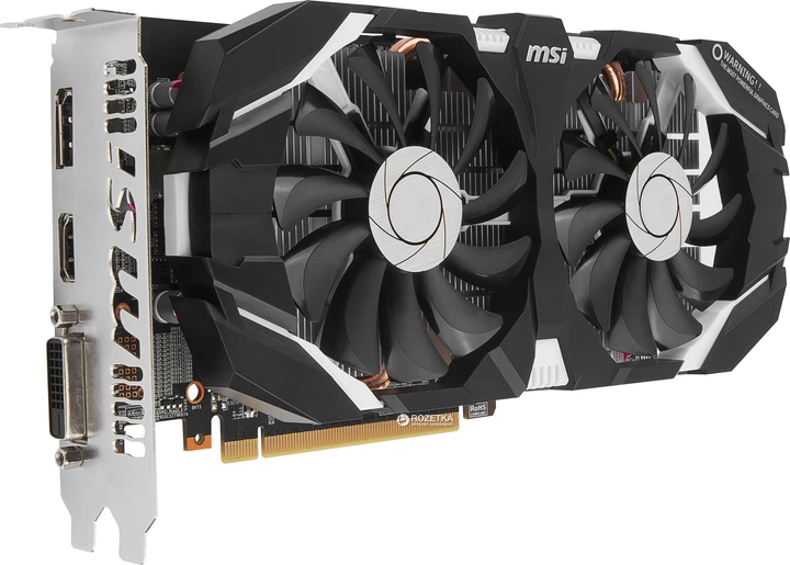 Видеокарта MSI PCI-Ex GeForce GTX 1060 OC 6GB GDDR5 (192bit) (1544
