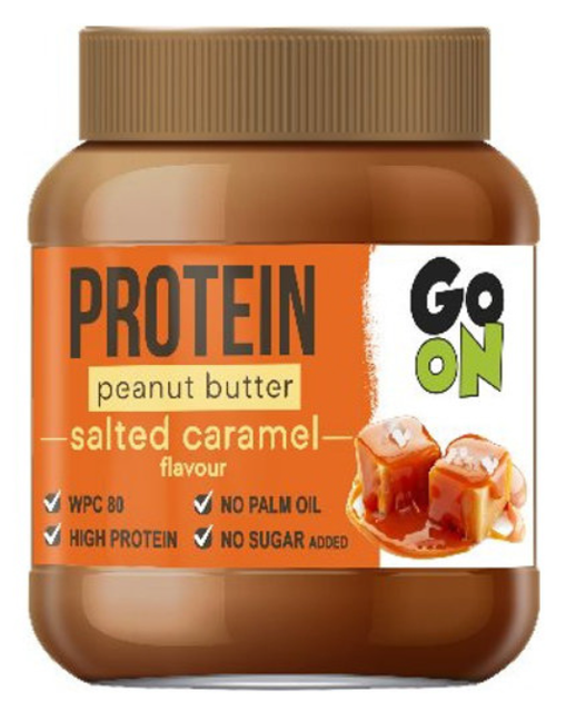 Арахисовая паста с протеином Go On Nutrition Protein Peanut Butter Salted Caramel 350 г - Фото 1 Арахисовая паста с протеином Go On Nutrition Protein Peanut Butter Salted Caramel 350 г - изображение 1