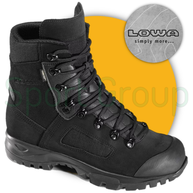 Зимові тактичні черевики Lowa Elite Mountain GTX Black (210890-999) чорний UK 9/EU 43.5 - зображення 1