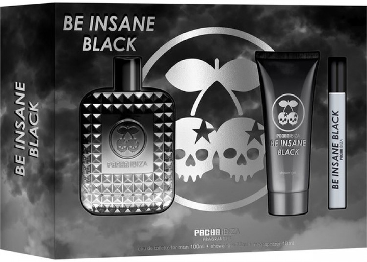 Zestaw męski Pacha Be Insane Black Woda toaletowa 100 ml + Żel Pod Prysznic 75 ml + Woda toaletowa 10 ml (8411061038338) - obraz 1