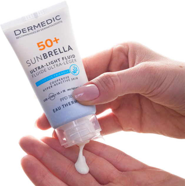 Крем захисний Dermedic Sunbrella Spf 50+ для судинної та гіперактивної шкіри 50 мл (5901643177584) - зображення 3