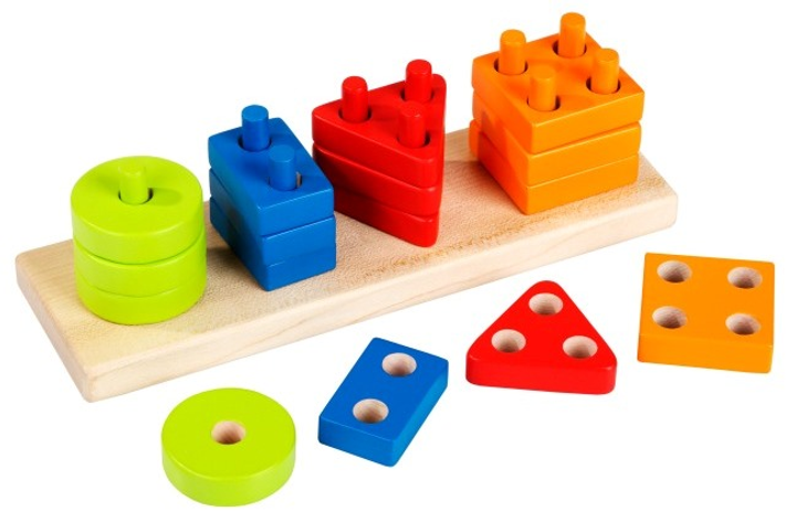 Drewniana zabawka Cubika Sorter 16 elementów LSG-2 (4823056515337) - obraz 3