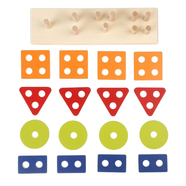 Drewniana zabawka Cubika Sorter 16 elementów LSG-2 (4823056515337) - obraz 4