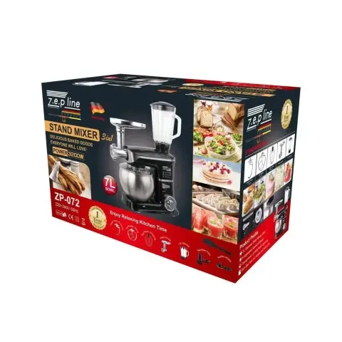 Кухонный комбайн 4в1 (тестомес, мясорубка, блендер, миксер) Zepline ZP-072 3200W - Фото 2 Кухонный комбайн 4в1 (тестомес, мясорубка, блендер, миксер) Zepline ZP-072 3200W - изображение 2