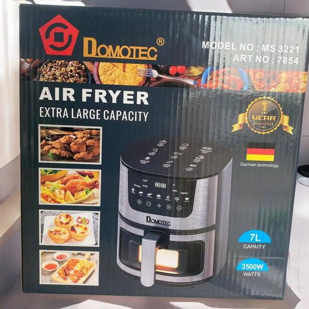 Безмасляна електрична фритюрниця 7л DOMOTEC MS-3221 7 програм 3500W - зображення 5
