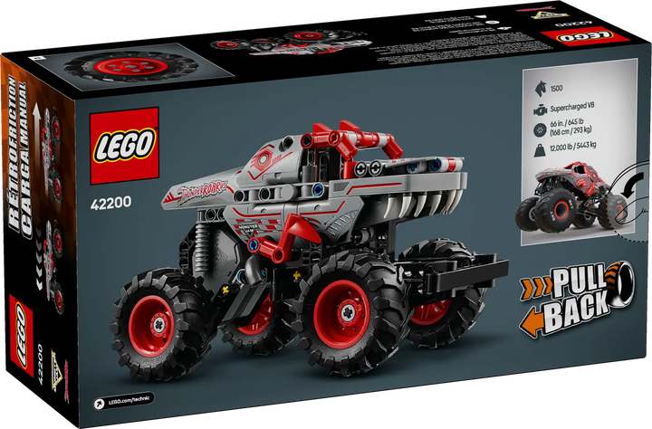 Конструктор LEGO Technic Monster Jam ThunderROARus з інерційним двигуном 232 елементи (42200) - зображення 1