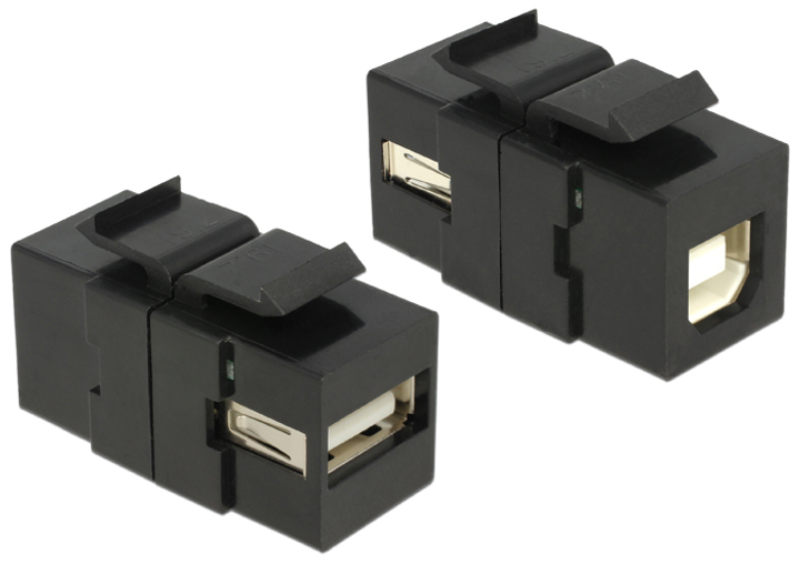 Adapter Delock USB-A - USB-B Black (4043619863709) - obraz 1