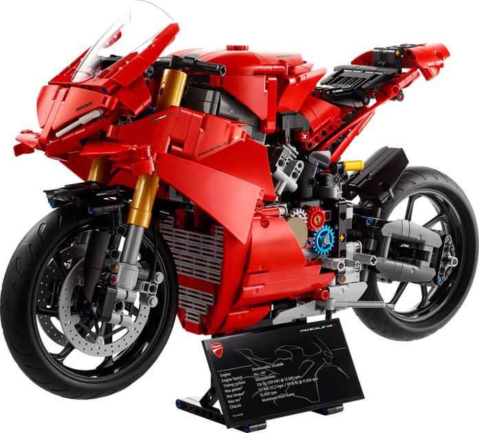 Zestaw klocków LEGO Technic Motocykl Ducati Panigale V4 S 1603 elementy (42202) - obraz 2