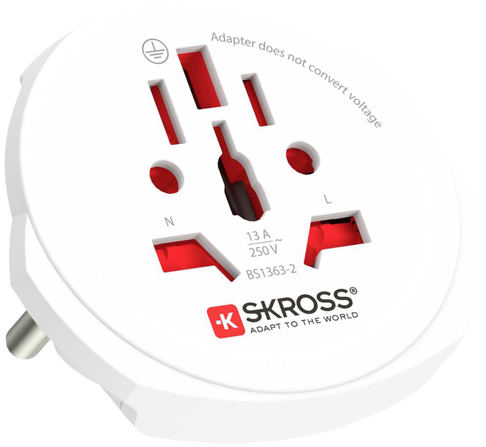 Мережевий зарядний пристрій Skross Pro Light USB (2xA) World White (1302470) - зображення 3