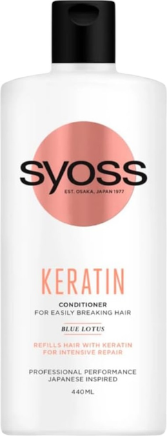 Odżywka Syoss Keratin z niebieskim lotosem do włosów łamliwych 440 ml (9000101278217) - obraz 1