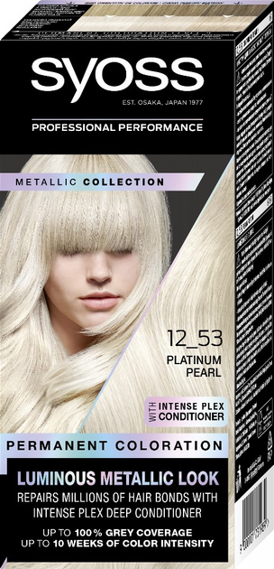 Стійка фарба для волосся SYOSS Metallic Collection 12_53 Platinum Pearl (9000101731989) - зображення 1