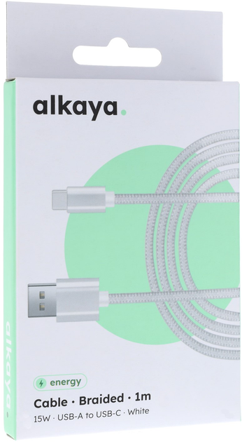 Кабель alkaya Speed Flex USB-A - USB-C 1m White (CL-60007) - зображення 2