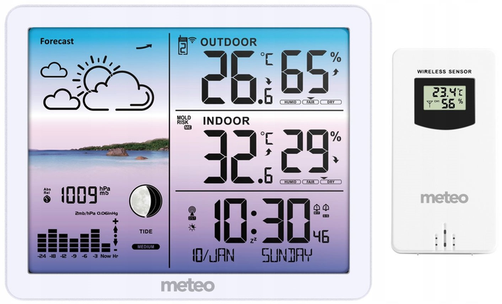 Stacja pogodowa Meteo SP107 White (05SP107B) - obraz 2