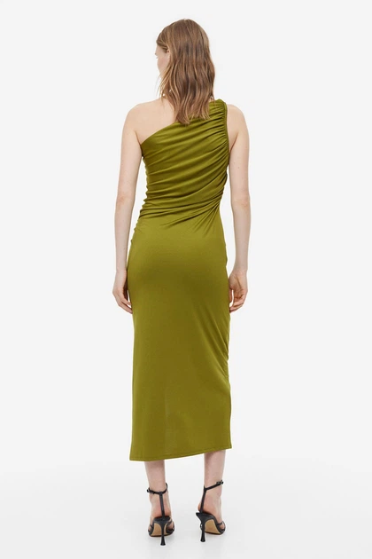 Платье H&M L оливковый 23111182216 - изображение 2