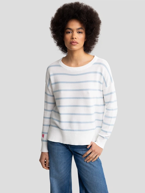 Sweter damski w paski Big Star Heartelia 400 2XL Błękitny (5900714834500) - obraz 1