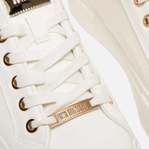 Sneakersy damskie do kostki Big Star Nn274A851 101 38 Białe (5900714849542) - obraz 3