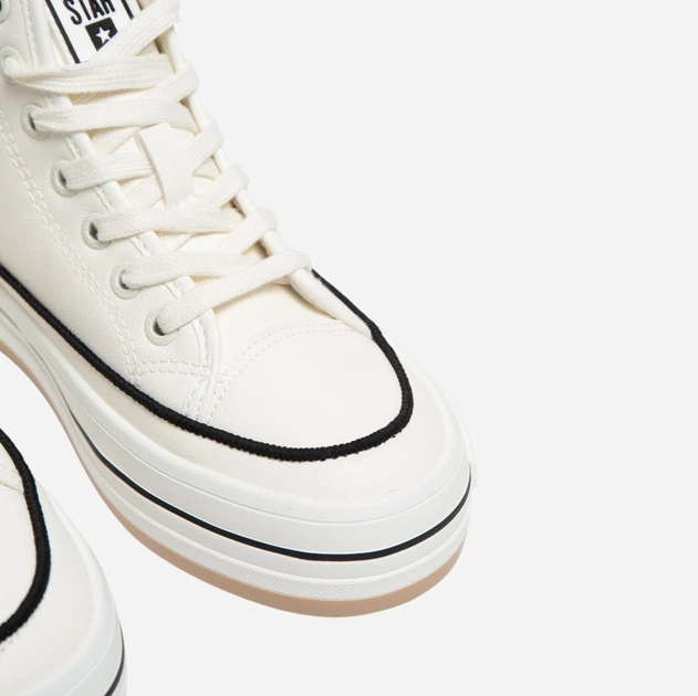 Sneakersy damskie ze skóry ekologicznej za kostkę Big Star Oo274061 101 37 Białe (5900714781712) - obraz 4