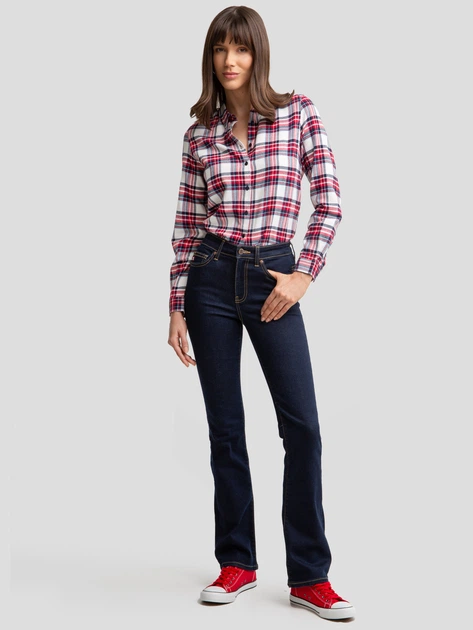 Koszula damska w kratę Big Star Petrini 603 2XL Czerwona (5900714832629) - obraz 3