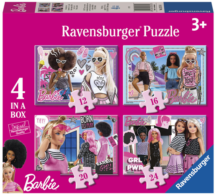 Набір пазлів Ravensburger Barbie 19 x 14 см 12+16+20+24 деталей (4005556031740) - зображення 1