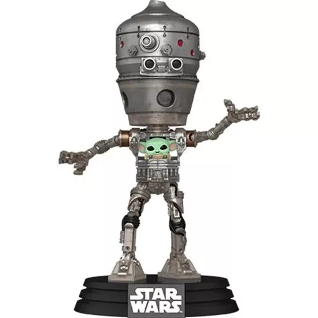 Фігурка Funko POP Deluxe Star Wars Мандалорієць IG-12 з Грогу 16 см (889698800013) - зображення 2