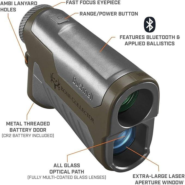 Далекомір Лазерний Тактичний Bushnell Bone Collector 1800 6x25 Brown з балістичним калькулятором - зображення 6