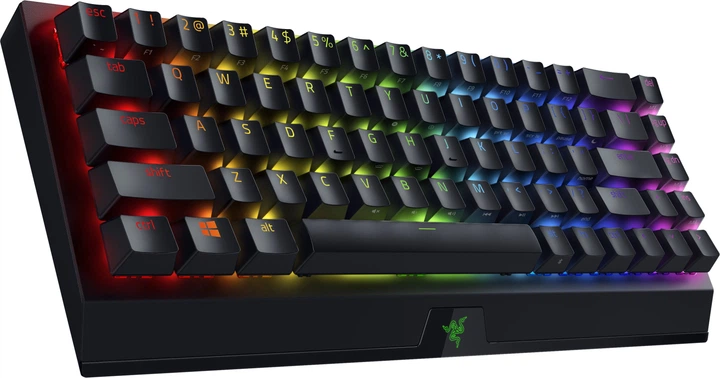 Ігрова бездротова клавіатура Razer BlackWidow V3 Mini HyperSpeed / Механічна / Green Switch / RGB підсвітка / UKR / Black - зображення 2