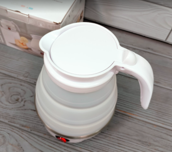 Складной силиконовый электрический чайник A-Plus 600мл 600Вт (А-1517-белый) - изображение 6