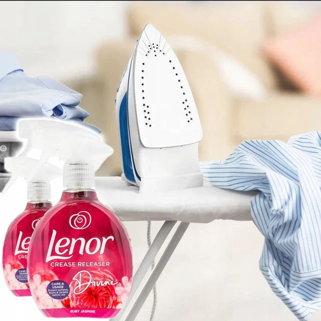 Спрей для удаления неприятных запахов и выравнивания формы одежды Lenor Divine 2in1 Crease Releaser Faltenglatt & Textilerfrischer 500 мл - Фото 3 Спрей для удаления неприятных запахов и выравнивания формы одежды Lenor Divine 2in1 Crease Releaser Faltenglatt & Textilerfrischer 500 мл - изображение 3