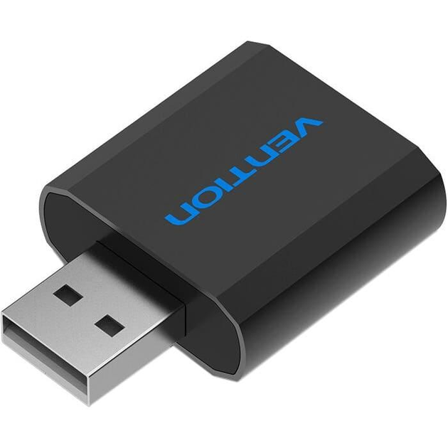 Звукова карта Vention USB Audio USB - 2х3,5 мм jack Metal (VAB-S17-B) - изображение 2