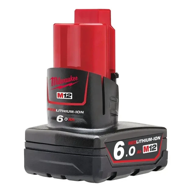 Акумулятор Li-Ion MILWAUKEE, M12 B6 (6Аг) (48-11-2460) - Фото 2 Акумулятор Li-Ion MILWAUKEE, M12 B6 (6Аг) (48-11-2460) - изображение 2