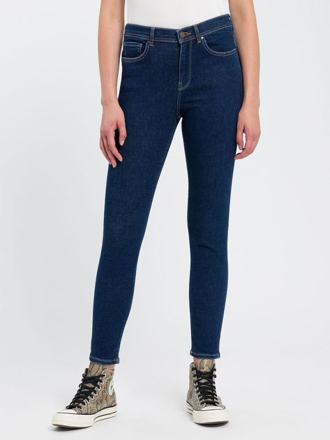 Jeansy damskie skinny z wysokim stanem Cross Jeans P 429-122 25/30 Granatowe (8697319356106) - obraz 1