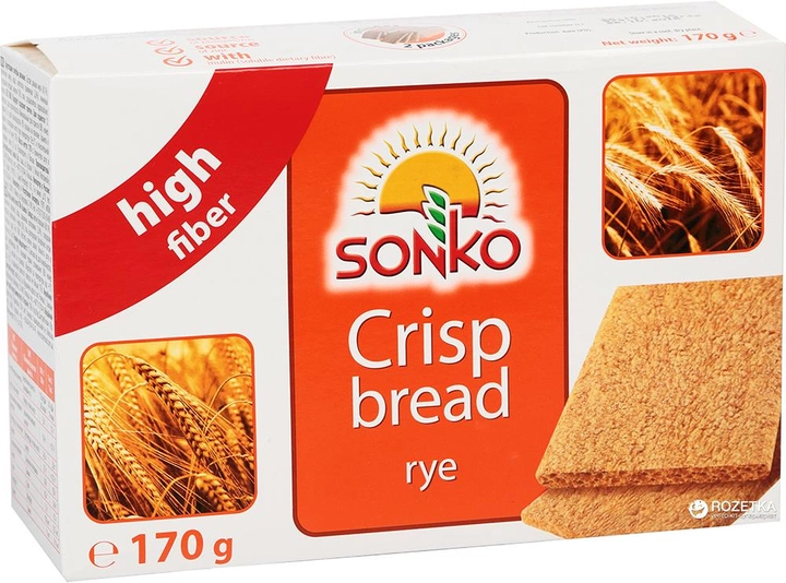 Хлебцы диетические Sonko Ржаные 170 г 10 шт (5902180210505) - изображение 1
