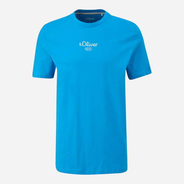 T-shirt męski bawełniany s.Oliver 10.3.11.12.130.2152911-62D1 S Błękitny (4099975720095) - obraz 4
