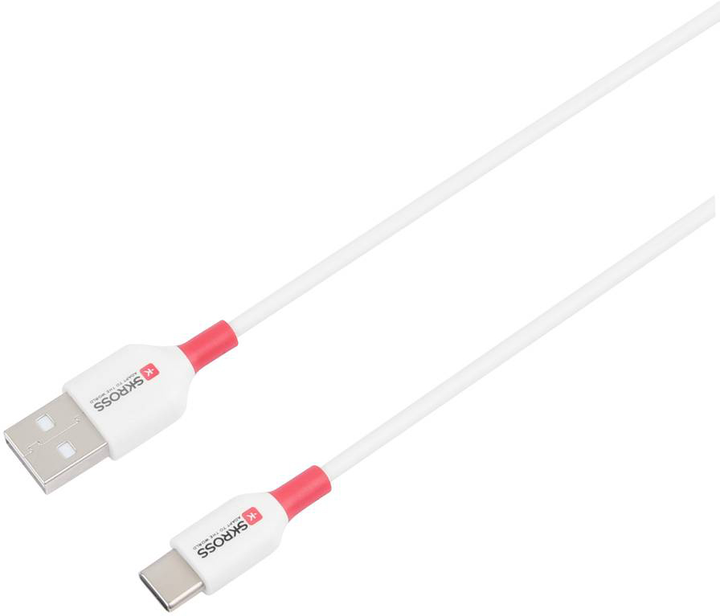 Kabel Skross USB-A - USB-C 1.2m. White (SKCA0002A-C120CN) - obraz 2