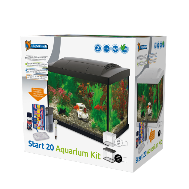 Акваріумний стартовий набір SuperFish Start 20 Aquarium Kit Black (A4050267) - Фото 3 Акваріумний стартовий набір SuperFish Start 20 Aquarium Kit Black (A4050267) - зображення 3