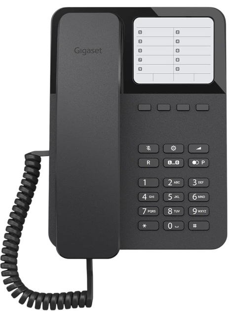 Telefon analogowy przewodowy Gigaset Desk 400 Black (S30054-H6538-B101) - obraz 2