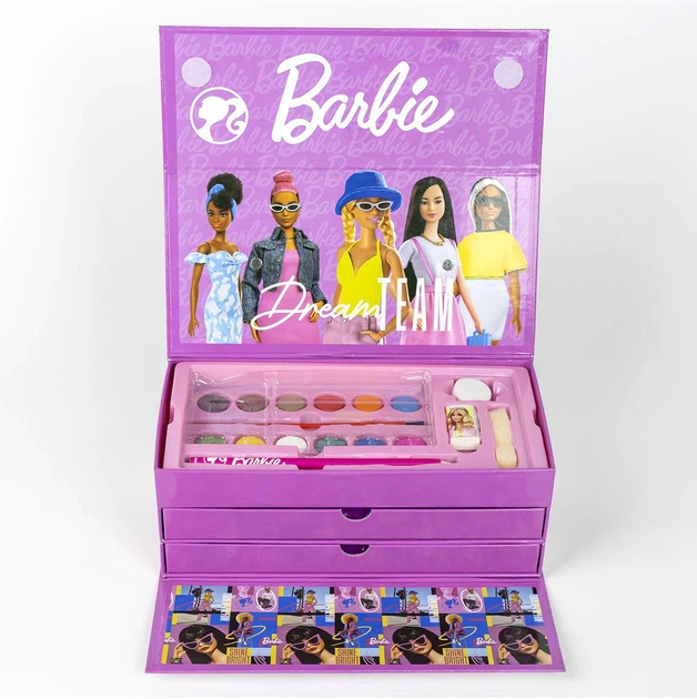 Zestaw kreatywny Cerda Barbie Colouring Stationery Case 43 elementy (8445484396027) - obraz 4